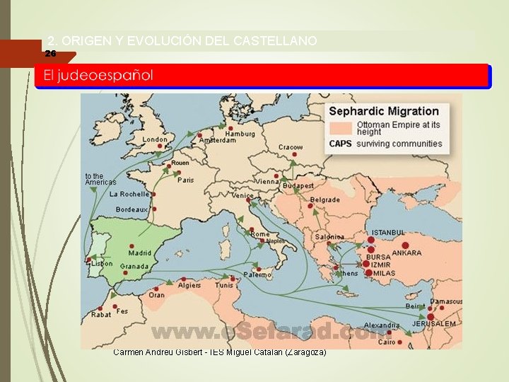 2. ORIGEN Y EVOLUCIÓN DEL CASTELLANO 26 Carmen Andreu Gisbert - IES Miguel Catalán