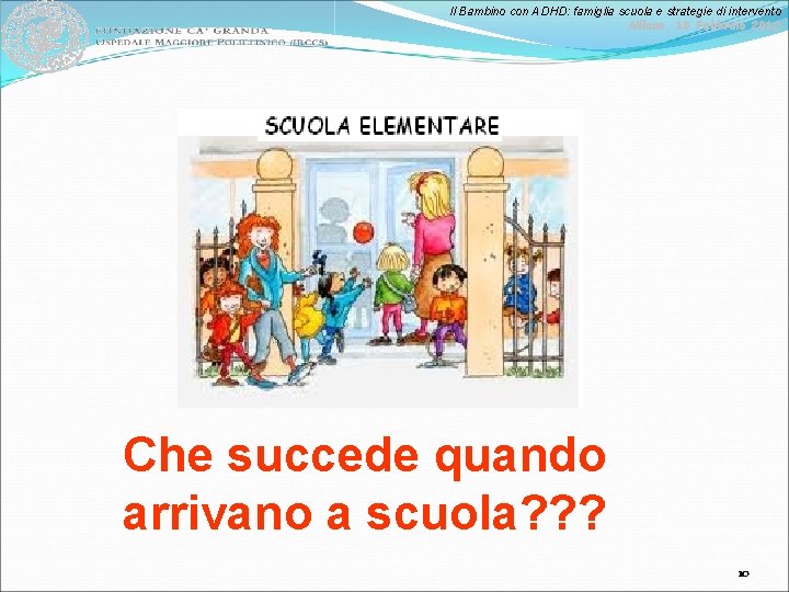 Il Bambino con ADHD: famiglia scuola e strategie di intervento Milano, 10 Febbraio 2012