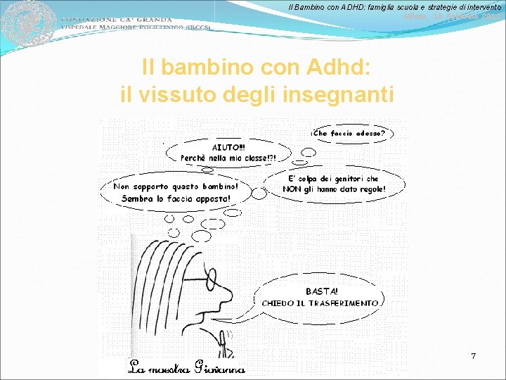 Il Bambino con ADHD: famiglia scuola e strategie di intervento Milano, 10 Febbraio 2012