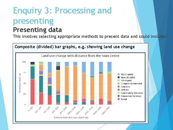 Enquiry 3: Processing and presenting Presenting data This involves selecting appropriate methods to present