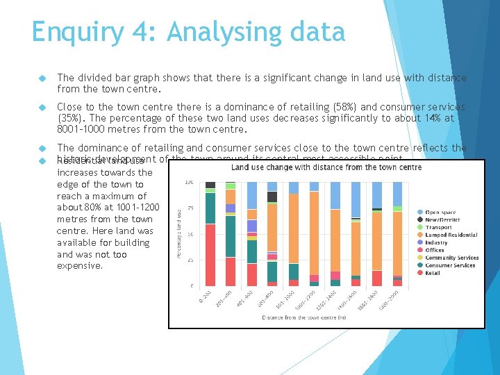 Enquiry 4: Analysing data The divided bar graph shows that there is a significant