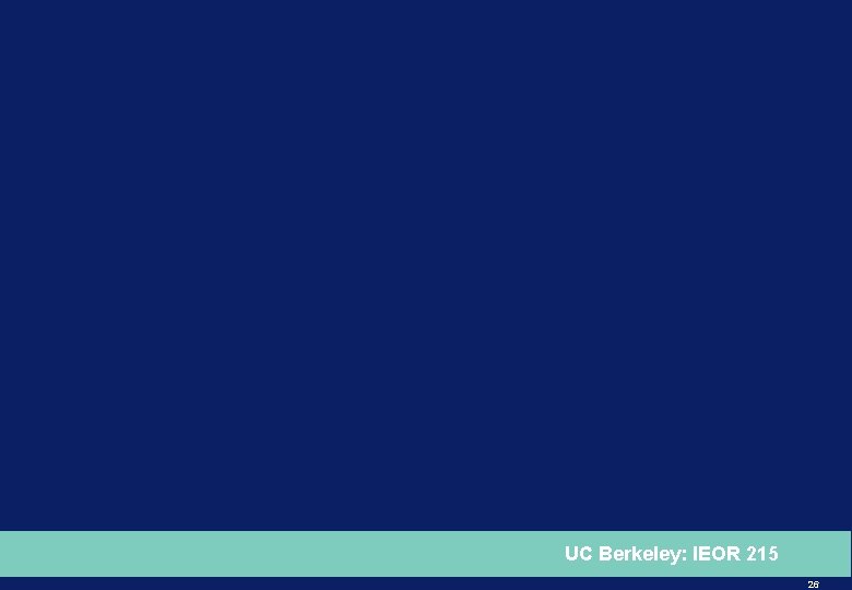 UC Berkeley: IEOR 215 26 