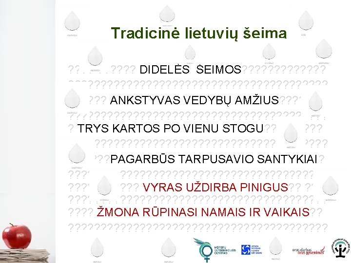 Tradicinė lietuvių šeima ? ? ? ? ? DIDELĖS ŠEIMOS? ? ? ? ?