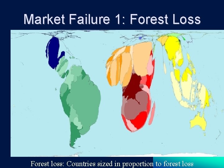 Market Failure 1: Forest Loss Forest loss: Countries sized in proportion to forest loss