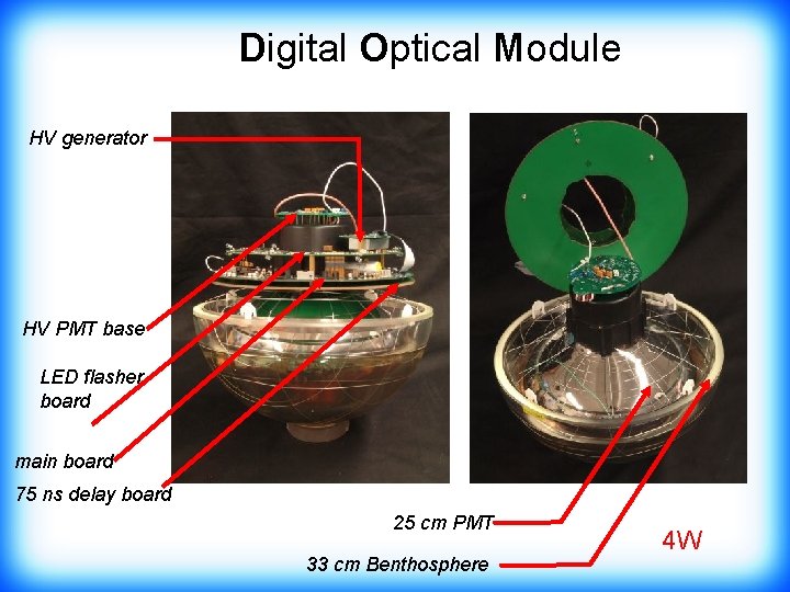 Digital Optical Module HV generator HV PMT base LED flasher board main board 75