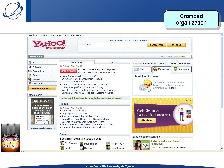 Cramped organization http: //www. ittelkom. ac. id/staf/yanuar 