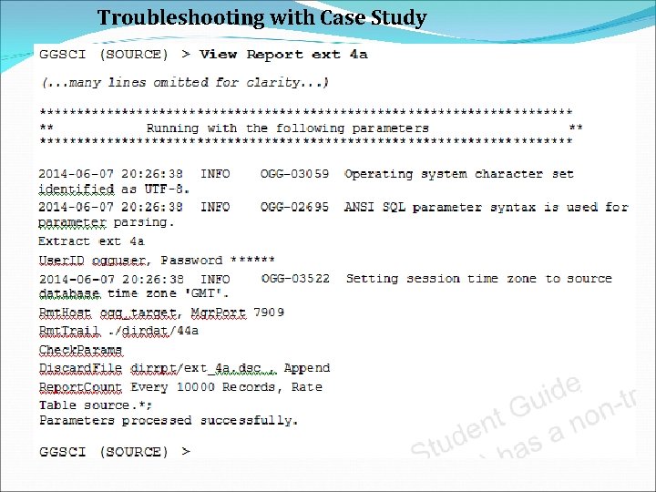 Troubleshooting with Case Study 