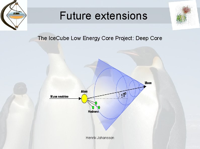 Future extensions The Ice. Cube Low Energy Core Project: Deep Core Henrik Johansson 