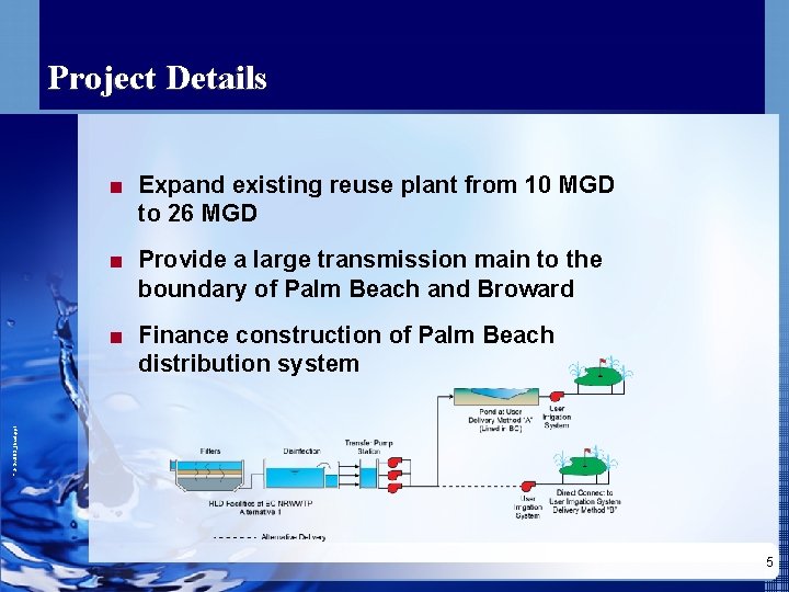 Project Details ■ Expand existing reuse plant from 10 MGD to 26 MGD ■