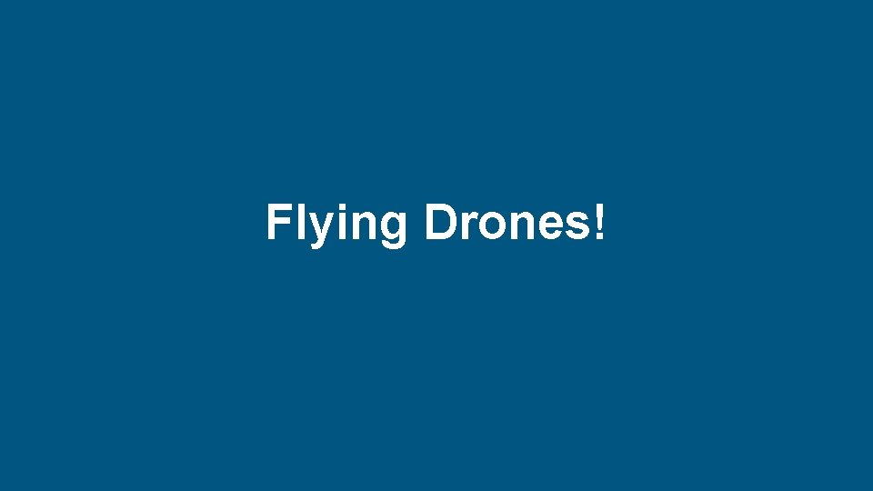 Flying Drones! New Directions in Risk and Safety 