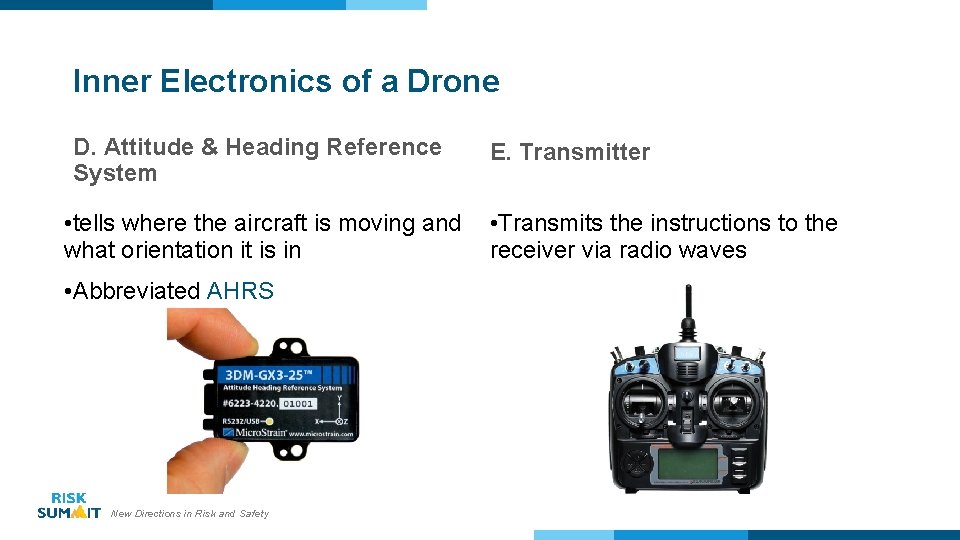 Inner Electronics of a Drone D. Attitude & Heading Reference System • tells where