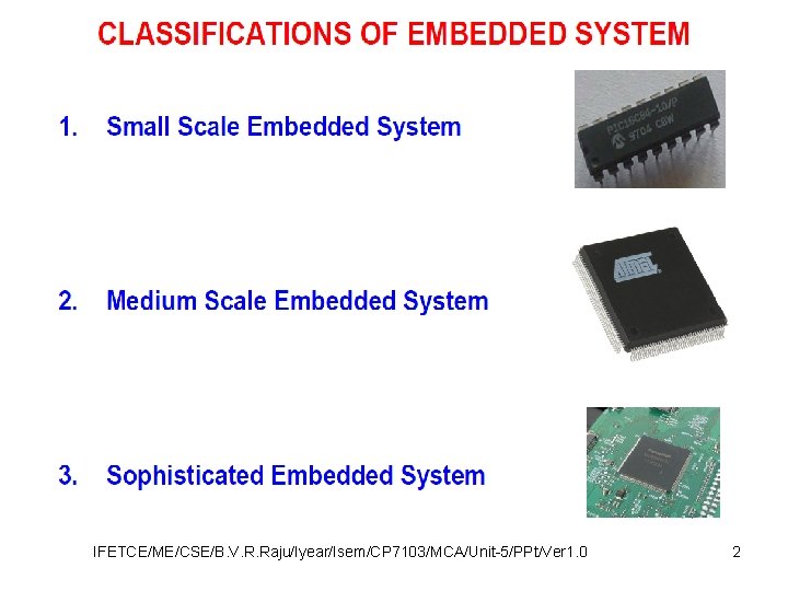IFETCE/ME/CSE/B. V. R. Raju/Iyear/Isem/CP 7103/MCA/Unit-5/PPt/Ver 1. 0 2 