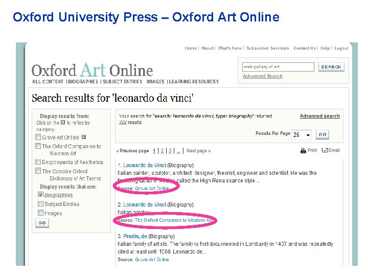 Oxford University Press – Oxford Art Online YOUR LOGO 