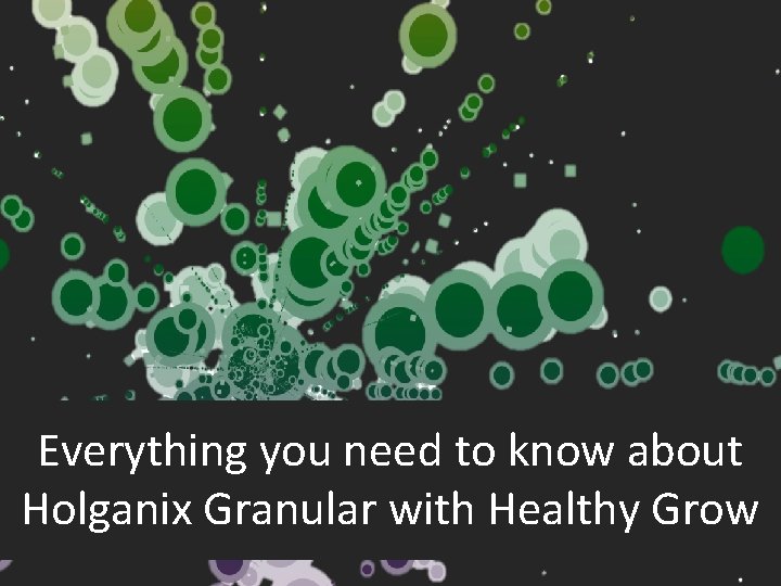 Everything you need to know about Holganix Granular with Healthy Grow Everything you need to know about Holganix Granular with Healthy Grow
