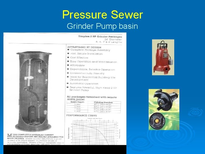 Pressure Sewer Grinder Pump basin 