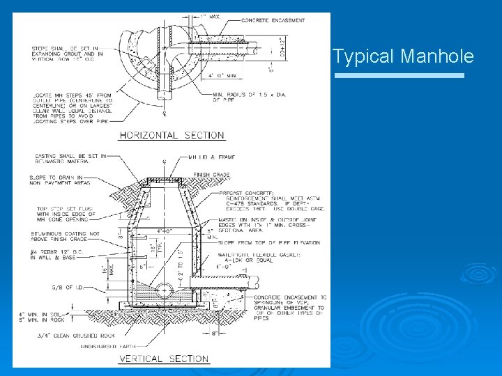 Typical Manhole Fig 5. 1, p 134 