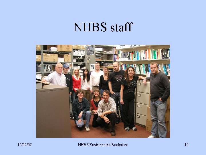 NHBS staff 10/09/07 NHBS Environment Bookstore 14 