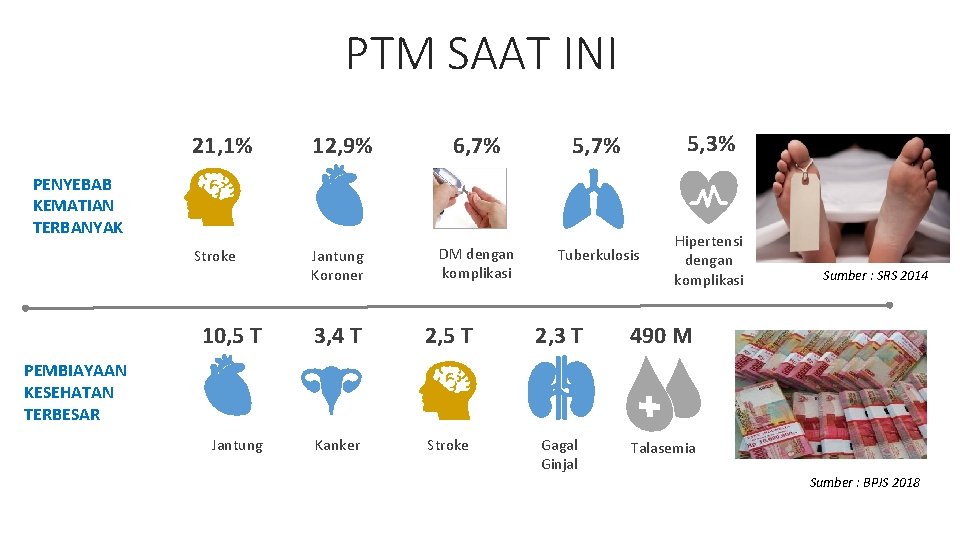 PTM SAAT INI 21, 1% 12, 9% 6, 7% 5, 3% DM dengan komplikasi