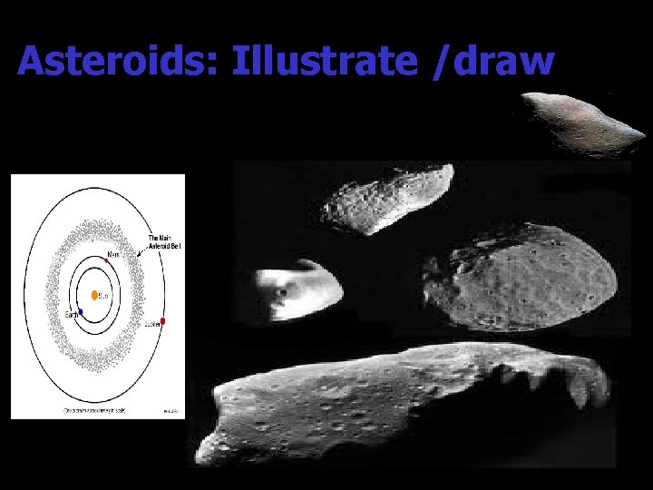 Asteroids: Illustrate /draw  Asteroids: Illustrate /draw
