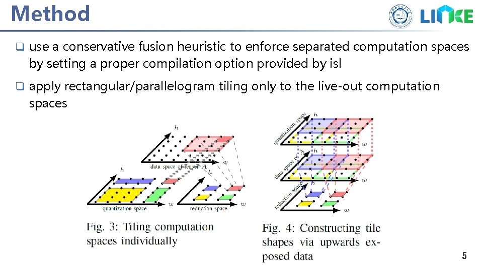 Method q use a conservative fusion heuristic to enforce separated computation spaces by setting Method q use a conservative fusion heuristic to enforce separated computation spaces by setting