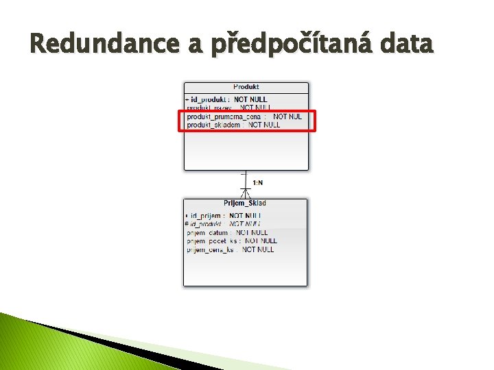 Redundance a předpočítaná data 