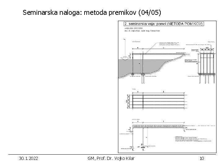 Seminarska naloga: metoda premikov (04/05) 30. 1. 2022 GM, Prof. Dr. Vojko Kilar 10