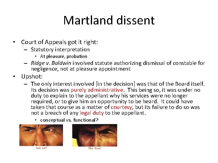 Martland dissent • Court of Appeals got it right: – Statutory interpretation • At