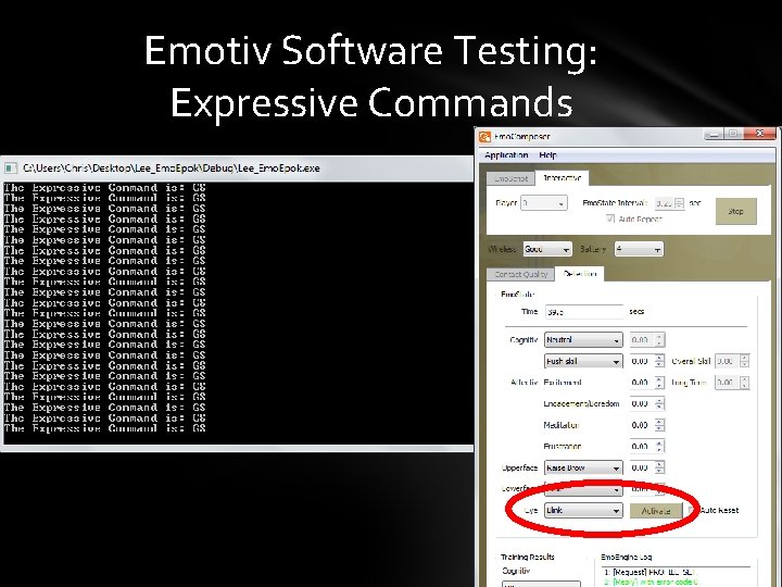 Emotiv Software Testing: Expressive Commands 