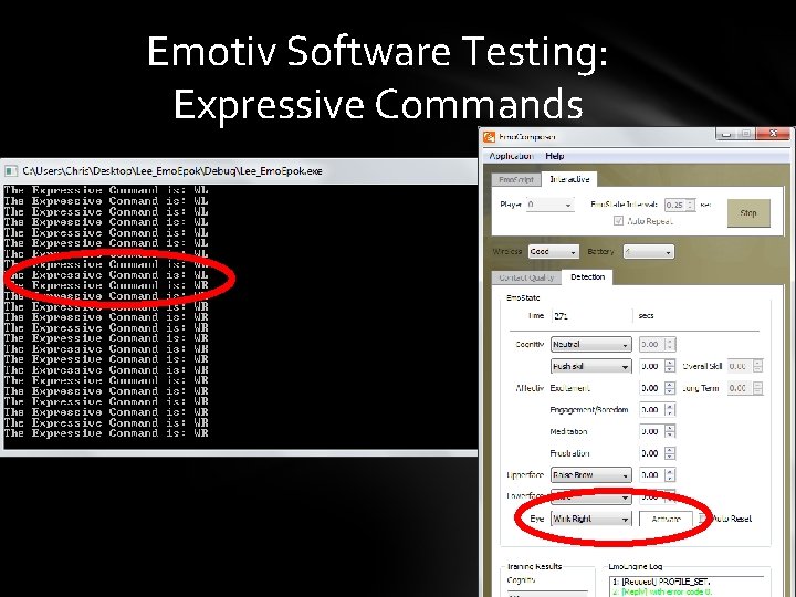 Emotiv Software Testing: Expressive Commands 