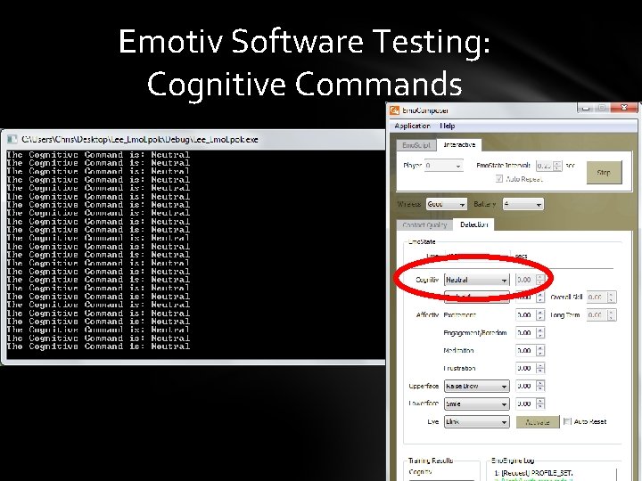 Emotiv Software Testing: Cognitive Commands 