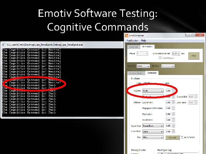 Emotiv Software Testing: Cognitive Commands 