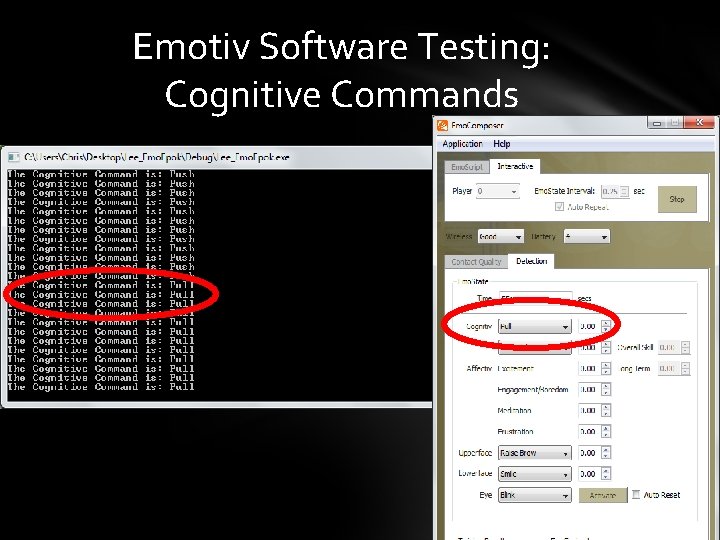 Emotiv Software Testing: Cognitive Commands 