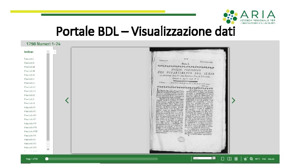 Portale BDL – Visualizzazione dati 
