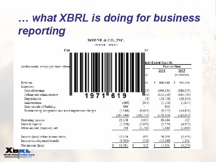 … what XBRL is doing for business reporting 