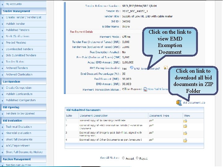 Click on the link to view EMD Exemption Document Click on link to download