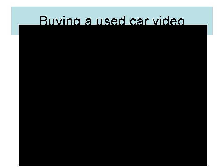 Buying a used car video 