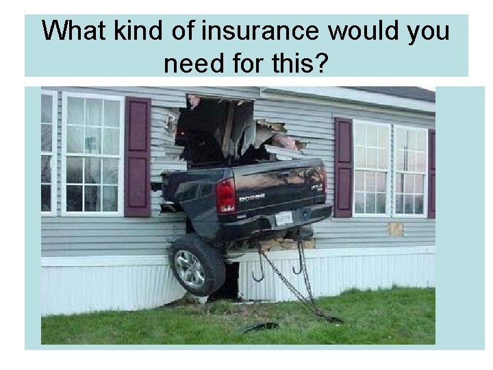 What kind of insurance would you need for this? 