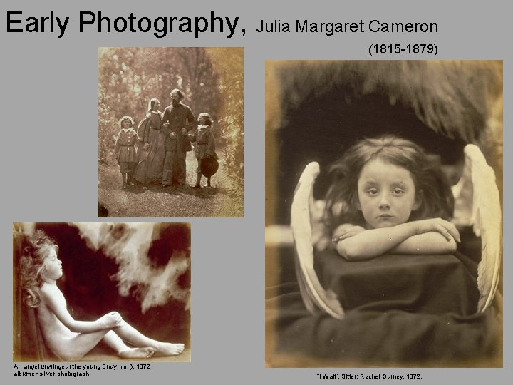 Early Photography, Julia Margaret Cameron (1815 -1879) An angel unwinged (the young Endymion), 1872