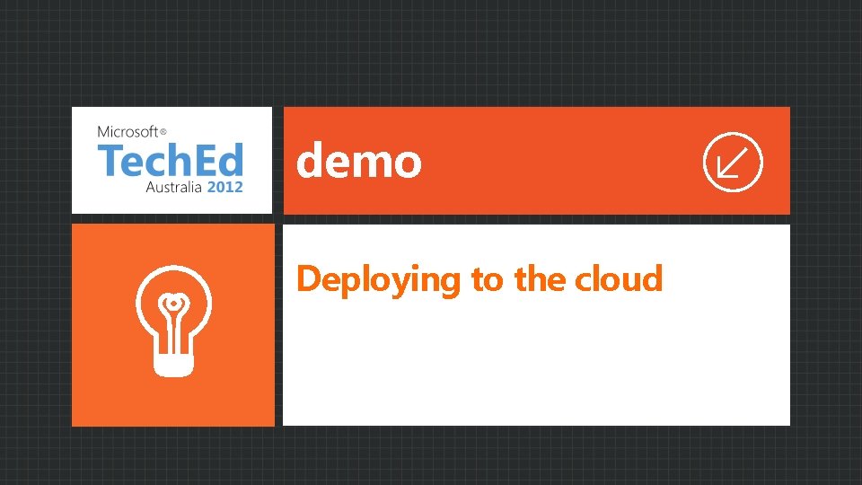 demo Deploying to the cloud 