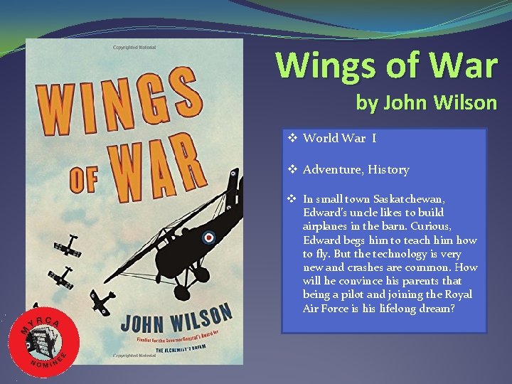 Wings of War by John Wilson v World War I v Adventure, History v