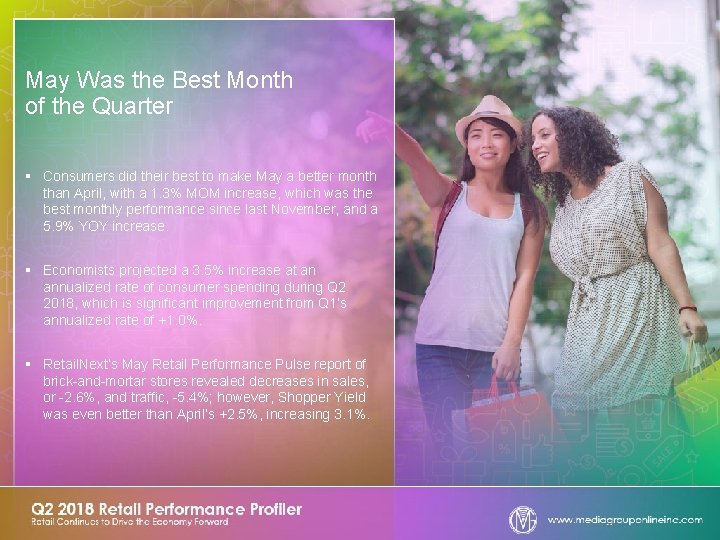 May Was the Best Month of the Quarter § Consumers did their best to