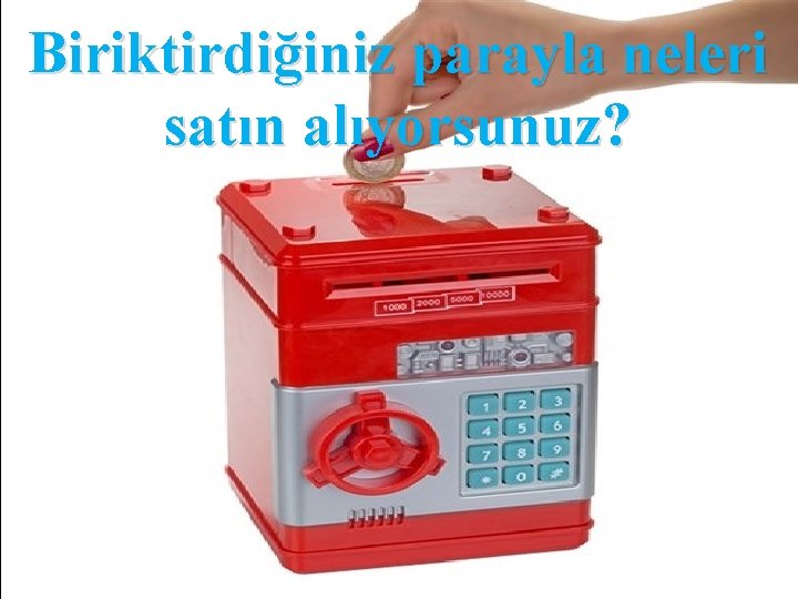 Biriktirdiğiniz parayla neleri satın alıyorsunuz? 