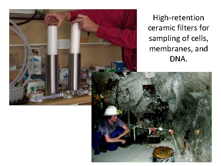 High-retention ceramic filters for sampling of cells, membranes, and DNA. 
