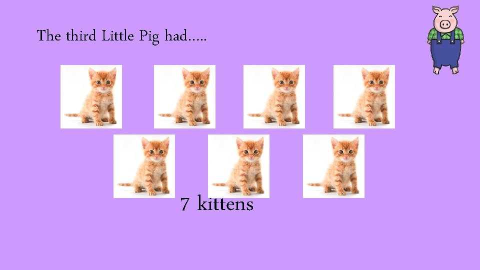 The third Little Pig had…. . 7 kittens 