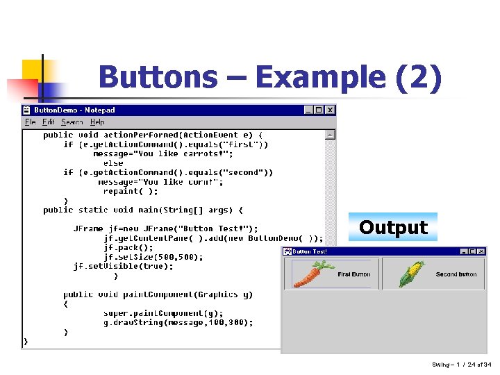 Buttons – Example (2) Output Swing – 1 / 24 of 34 Buttons – Example (2) Output Swing – 1 / 24 of 34