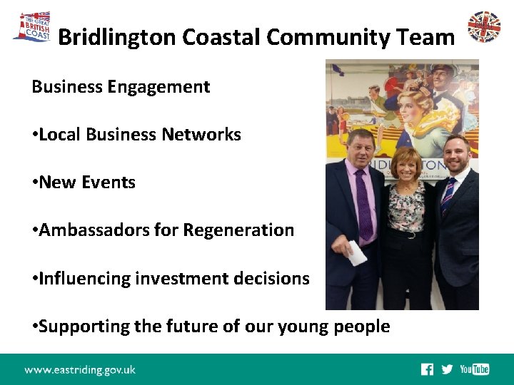 Bridlington Coastal Community Team East Riding Leisure Bridlington Business Engagement Bridlington Spa • Local