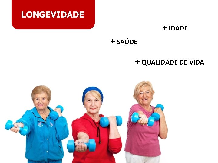LONGEVIDADE + SAÚDE + QUALIDADE DE VIDA 