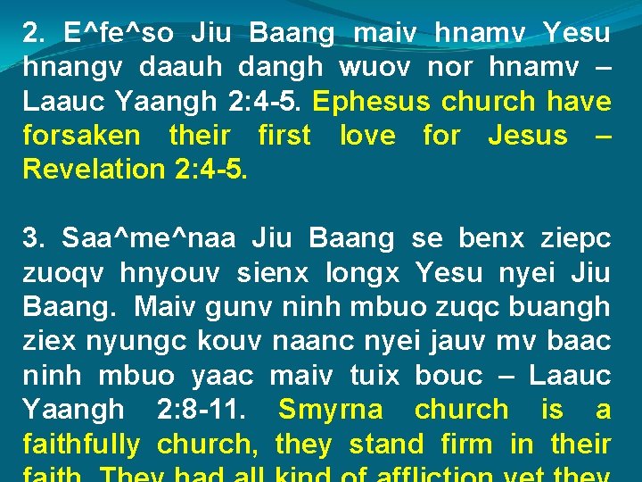 2. E^fe^so Jiu Baang maiv hnamv Yesu hnangv daauh dangh wuov nor hnamv –