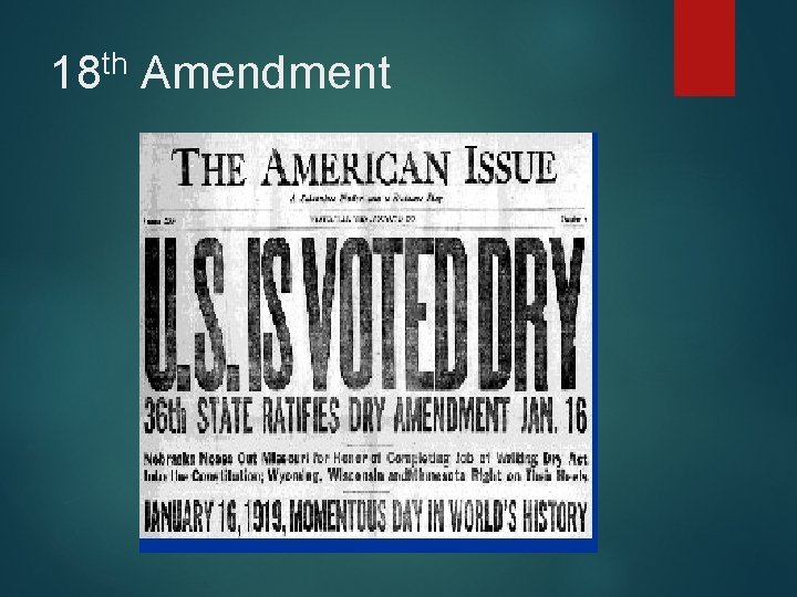 th 18 Amendment 
