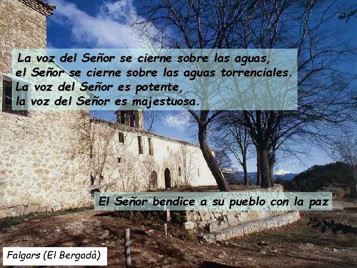 La voz del Señor se cierne sobre las aguas, el Señor se cierne sobre